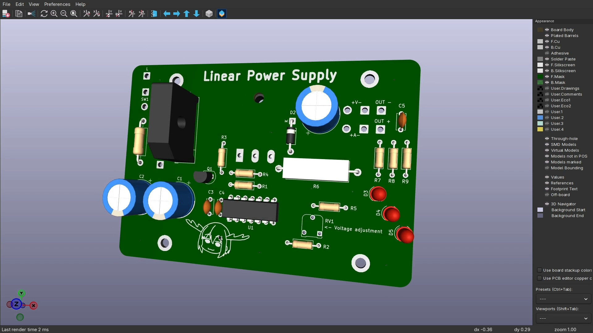 Плата в KiCAD