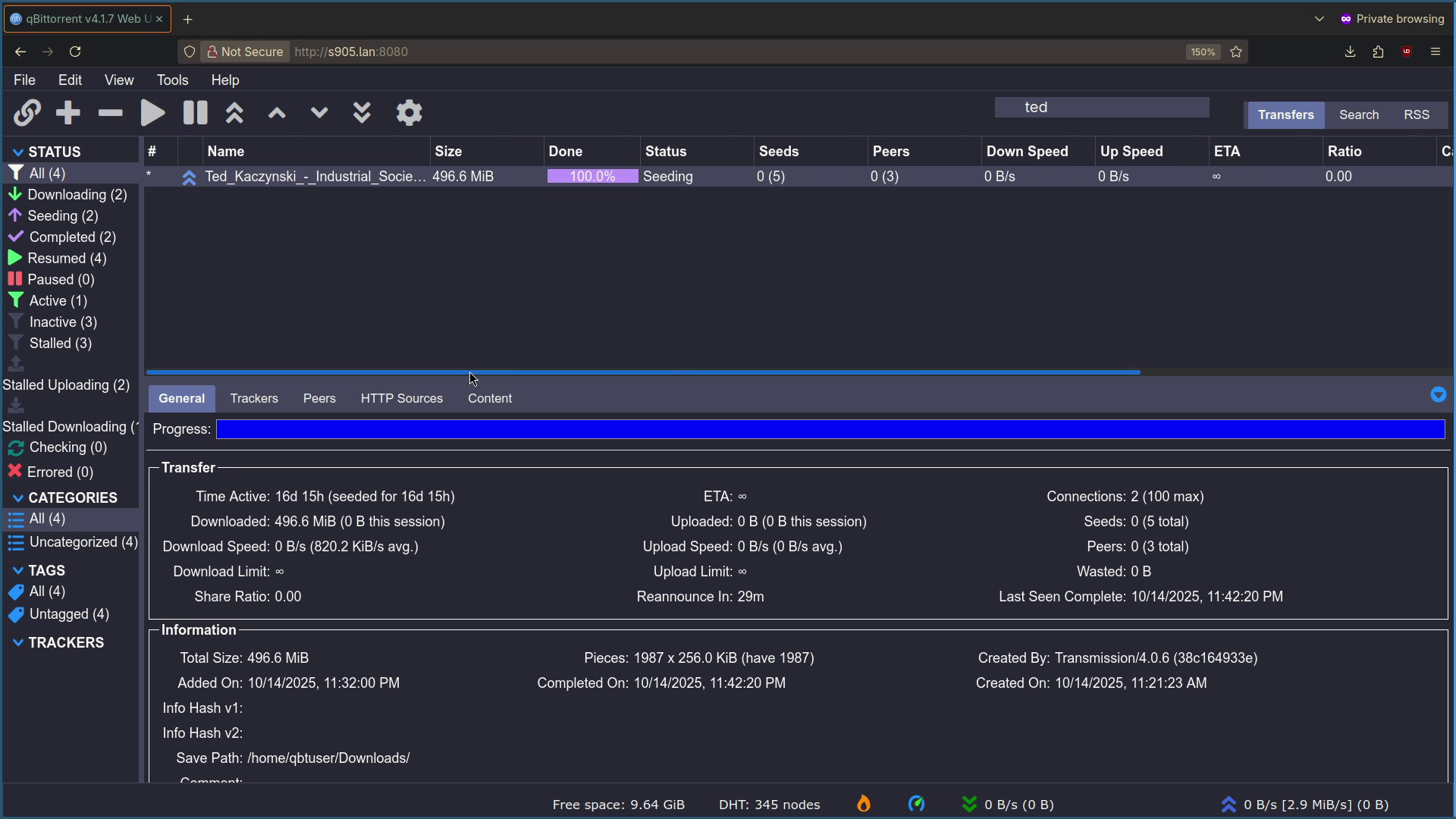 Веб-інтерфейс qBittorret
